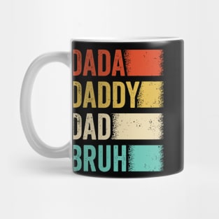 Retro Groovy Dada Daddy Dad Bruh Funny Fathers DaD Mug